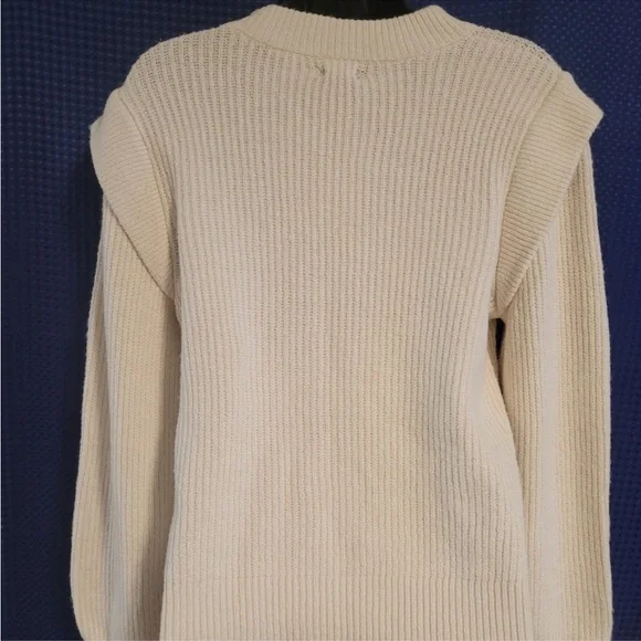 Ivory off white cream knit sweater - Picture 5 of 5